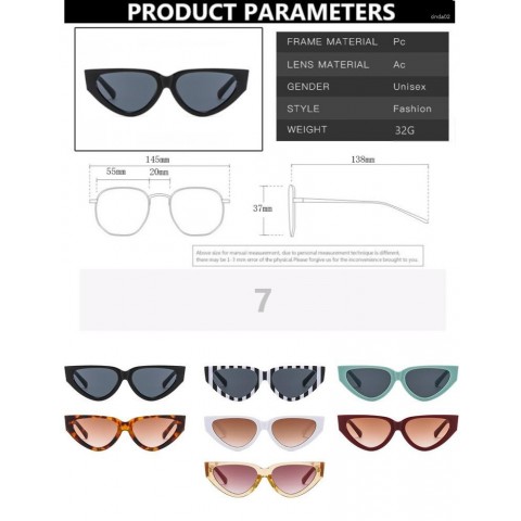 Vintage Fashion Cateye Sunglasses for Women by V Brand UV400 Protection