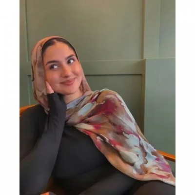 Watercolour Floral Print Lightweight Soft Cotton Rayon Viscose Muslim Women Hijab Shawl 250115
