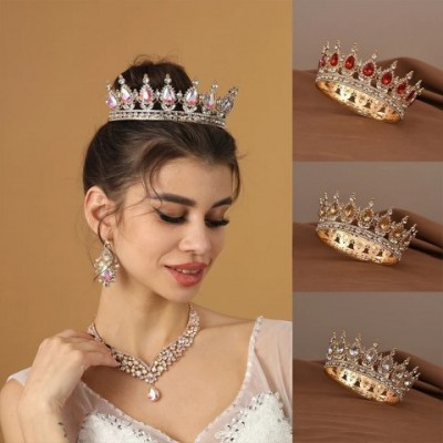 Princess Crystal Round Tiaras for Bridal Wedding
