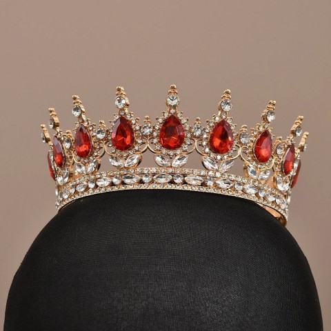 Princess Crystal Round Tiaras for Bridal Wedding