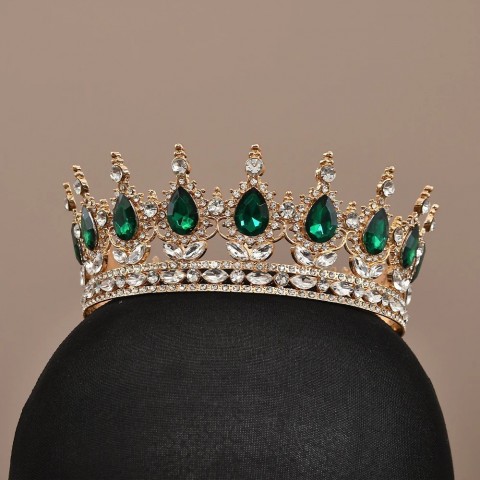 Princess Crystal Round Tiaras for Bridal Wedding