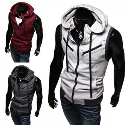 Sexy Modal Zipper Cardigan Vest for Men S-4XL Streetwear