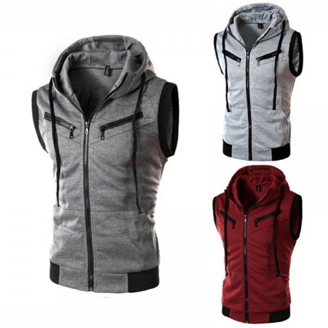 Sexy Modal Zipper Cardigan Vest for Men S-4XL Streetwear