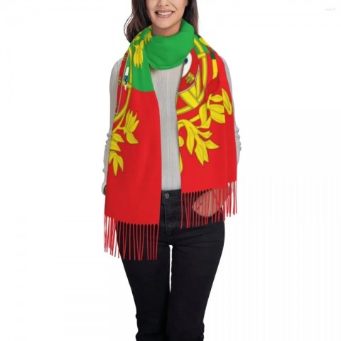 Custom Printed Portugal Coat of Arms Scarf for Women & Men