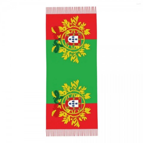 Custom Printed Portugal Coat of Arms Scarf for Women & Men