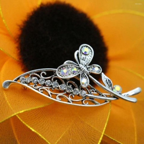 Butterfly Leaf Rhinestone Brooch Special Offer