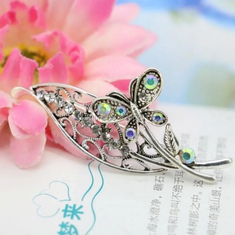 Butterfly Leaf Rhinestone Brooch Special Offer