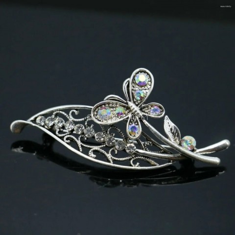 Butterfly Leaf Rhinestone Brooch Special Offer
