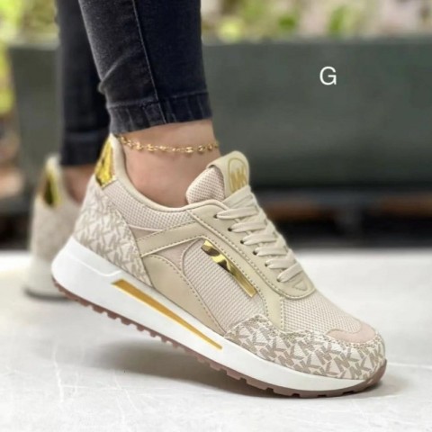 Women's Breathable Lace-Up Wedges Sneakers dh910320090