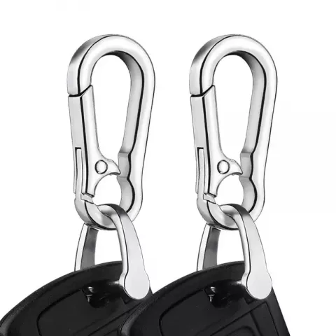 Strong Metal Gourd Buckle Keychain, 1/3/5Pcs, Zinc Alloy, Chrome/Gun, Unisex Carabiner