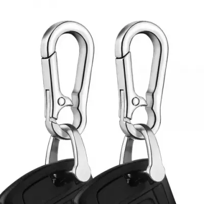 Strong Metal Gourd Buckle Keychain, 1/3/5Pcs, Zinc Alloy, Chrome/Gun, Unisex Carabiner