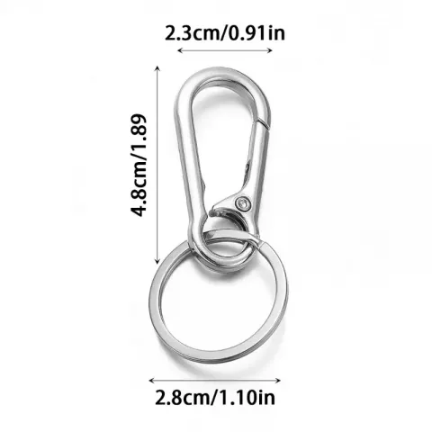 Strong Metal Gourd Buckle Keychain, 1/3/5Pcs, Zinc Alloy, Chrome/Gun, Unisex Carabiner