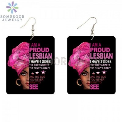 Somesoor African Print Dangle Chandelier Earrings for Women