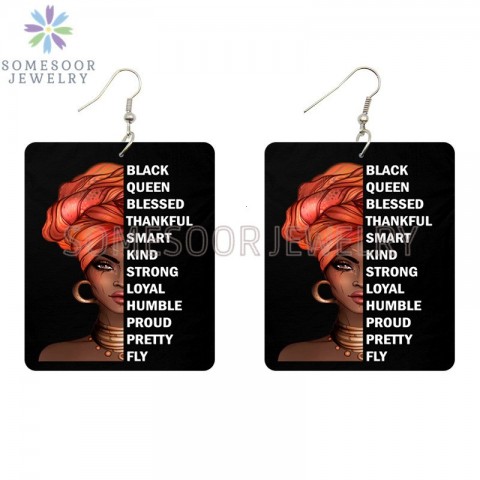 Somesoor African Print Dangle Chandelier Earrings for Women