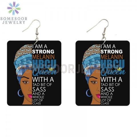 Somesoor African Print Dangle Chandelier Earrings for Women