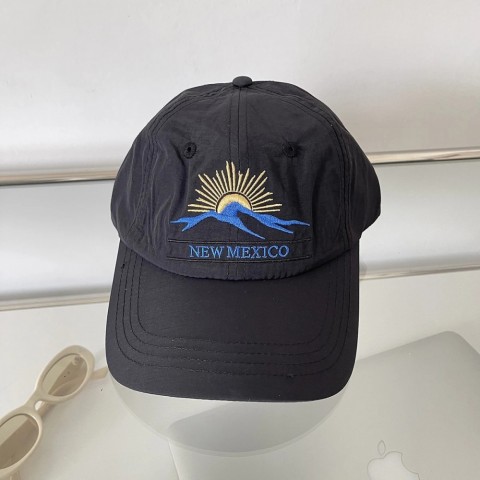Mountain Embroidery Beach Ball Cap - Silk Sun Protection for Men & Women