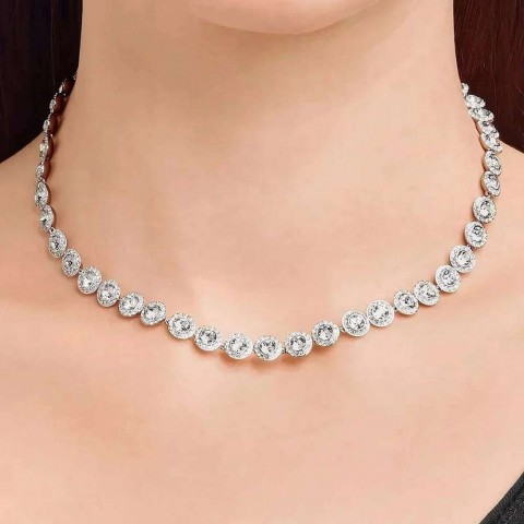High Quality Angel Series Classic White Gold Tibetan Silver Women's Pendant Necklace