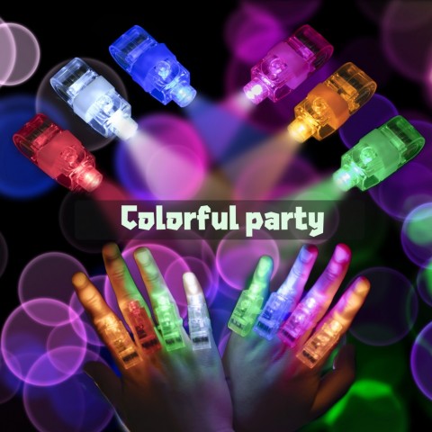 LED Finger Lights 6 Colors for Kids Parties & Events 20/50/100/150 PCS