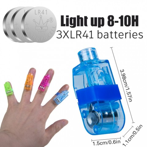 LED Finger Lights 6 Colors for Kids Parties & Events 20/50/100/150 PCS