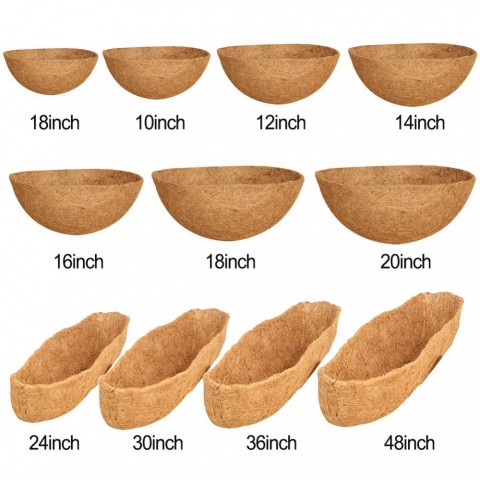 VIBRATITE Trough Coco Fiber Liners for Plastic Flower Pots