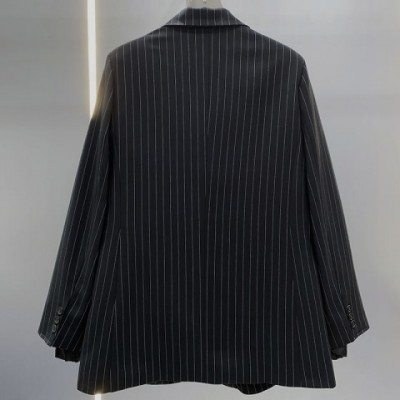 Women's Preppy Polyester Stripe Casual Suit Blazers