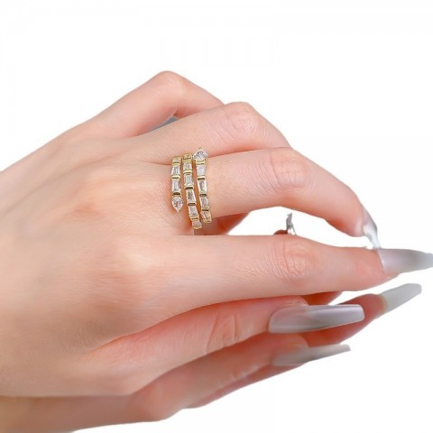 choucong 2025 Elegant Women's Wedding Ring with 925 Sterling Silver and Pear-Shaped Moissanite