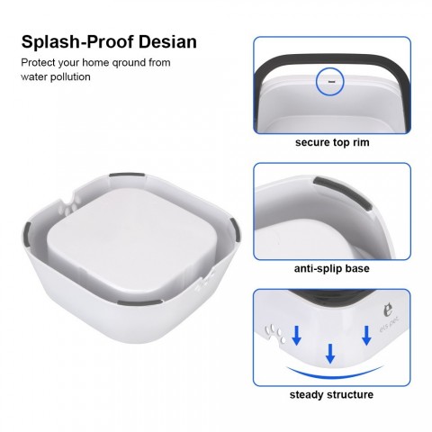 Anti-Overflow Pet Floating Water Bowl 1.5L Slow Drink Dispenser for Cats & Dogs