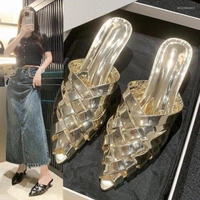 Elegant Women's Summer Gladiator Sandals with Pointed Toe and Thin Heels