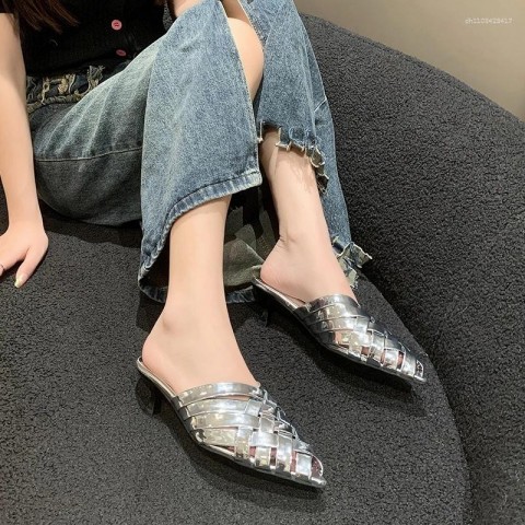 Elegant Women's Summer Gladiator Sandals with Pointed Toe and Thin Heels
