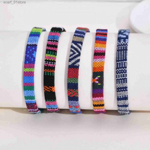 Boho Style Adjustable Anklet for Men - Multi-Color String Rope Chain Anklets for Boys - Beach Accessory L231219