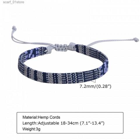 Boho Style Adjustable Anklet for Men - Multi-Color String Rope Chain Anklets for Boys - Beach Accessory L231219