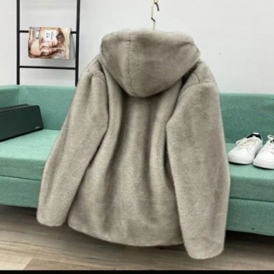Winter Men's Thick Warm Faux Fur Hoodie Jacket