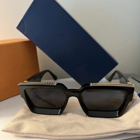 Luxury Millionaire Full Frame Sunglasses for Men & Women, UV400 Protection, Shiny Gold Logo