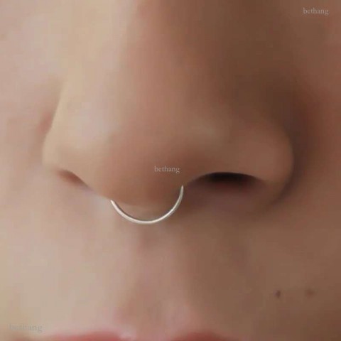 Fake Tribal Septum Ring 316L Steel Unisex Clip on Nose Hoop