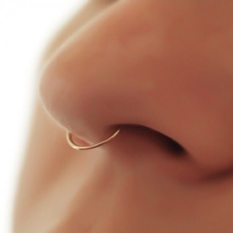 Fake Tribal Septum Ring 316L Steel Unisex Clip on Nose Hoop