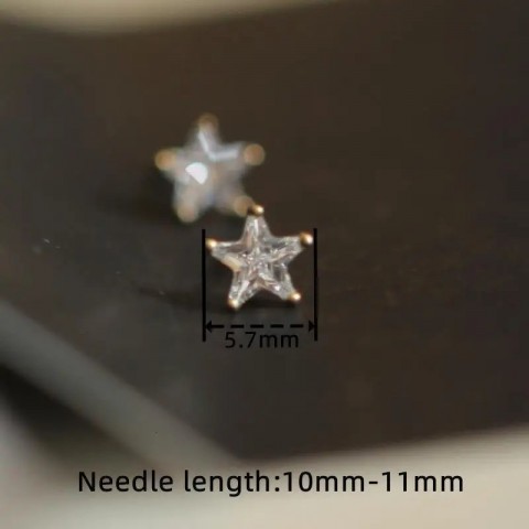 Goldtutu Exquisite 9k Gold Star Stud Earrings for Women - Handmade Fashion Jewelry