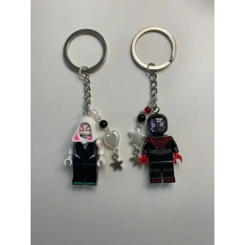 Handcrafted Couple Spider Keychain - Y2K Retro Gift for Boys