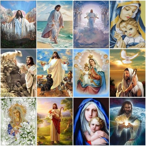 Paint By Number Jesus Art Kit - 40x50cm Canvas Painting for Home Decor
