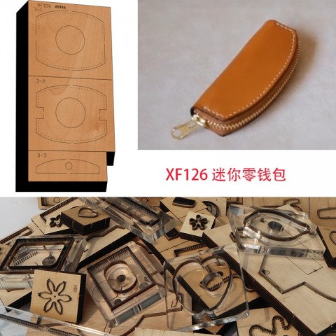 JIEKANG New Steel Blade Wooden Die Hand Tool for Leather Craft XF126