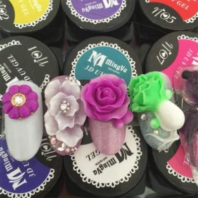Creative 5D Sculpture Nail Gel Set for Artistic Embossment - 12 Vibrant Colors