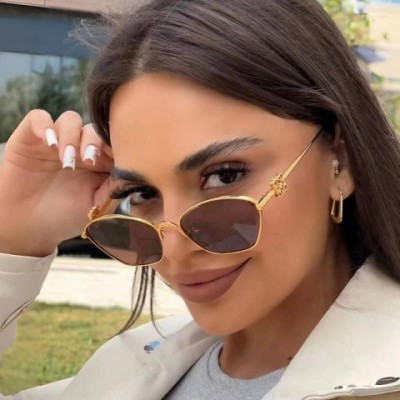 Fashionable 2025 Metal Cat Eye Sunglasses for Women