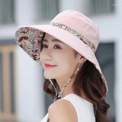 Colorful Women's Beret Hat with Big Brim for Summer Sun Protection