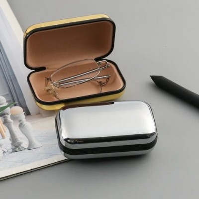 Japanese Compact Folding Glasses Case Tinplate Pressure-resistant Portable