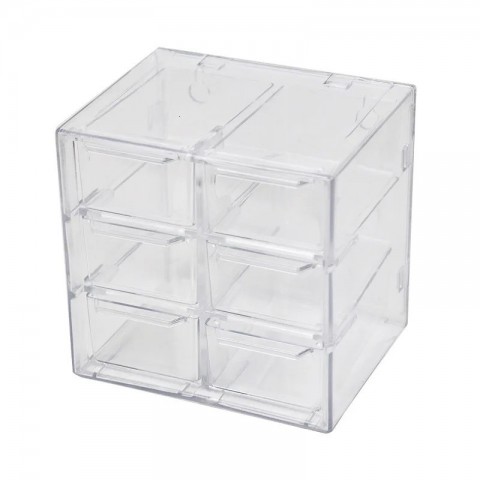 Transparent Storage Box for Cosmetics and Jewelry with Multi Grid Design