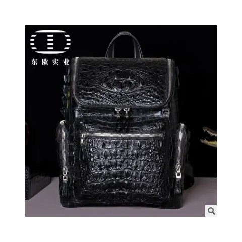 Dongou Men's Large Capacity Crocodile Travel Backpack for Business & Leisure