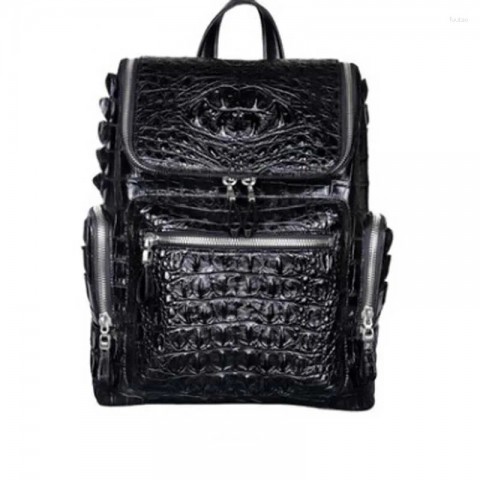 Dongou Men's Large Capacity Crocodile Travel Backpack for Business & Leisure
