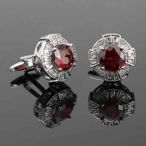 French Style Premium Copper Crystal Cufflinks for Men