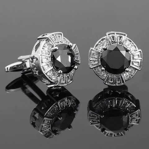 French Style Premium Copper Crystal Cufflinks for Men