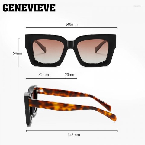 GENEVIEVE Men's UV380 Polarized Prescription Sunglasses - Simple, Personalized Design