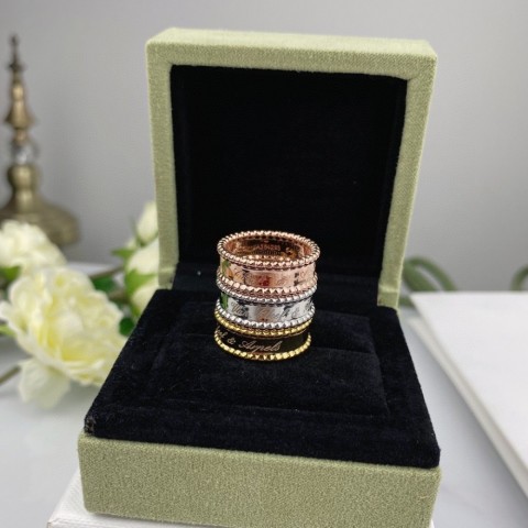 Sier Signature Simple Clover Band Rings for Unisex, Minimalist Design, Rhodium Plated Heart Motif